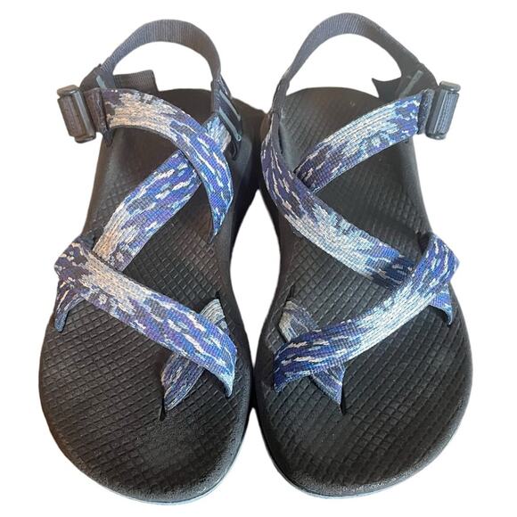CHACO Z Classic Blue White & Black Hiking Water Trail Strappy Sandals‎ Size 6 - Picture 1 of 8